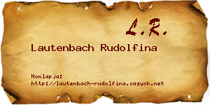 Lautenbach Rudolfina névjegykártya